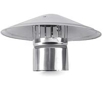 CTCOIJRN Chapeau de cheminée en acier inoxydable pour tous types de carburant, protection contre la pluie et la neige, forme parapluie, 150 mm (75 mm)