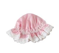 CTCOIJRN Chapeau en dentelle Lolita mignon for femmes, Bonnet, bandeaux en dentelle, accessoires for cheveux, couvre-chef Bandeaux(Pink,One Size)