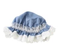 CTCOIJRN Chapeau en dentelle Lolita mignon for femmes, Bonnet, bandeaux en dentelle, accessoires for cheveux, couvre-chef Bandeaux(Blu,One Size)