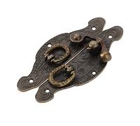 CTCOIJRN Charnières, boîte antique, boucle de loquet en bois ancien, boîte cadeau en bois, serrure à bascule, boucle en alliage, crochet de porte, matériel de meubles, en alliage de zinc, 90 x 50 mm