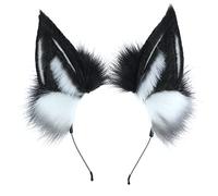 CTCOIJRN Coiffe Lolita, casque de cosplay, cerceau de cheveux Lolita, bandeau d'animaux de dessin animé, oreilles de loup, cerceau de cheveux, oreilles en peluche, coiffure, accessoires de cheveux de