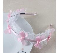 CTCOIJRN Coiffure Lolita, bandeau, accessoires, cerceau for cheveux, fait à la main, Kawaii japonais, nœud papillon, coiffure en dentelle, bandeau mignon, accessoires for cheveux, 2 pièces Bandeaux(2)
