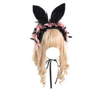 CTCOIJRN Coiffure Lolita, bandeau, accessoires, cerceau for cheveux, fait à la main, Kawaii japonais, nœud papillon, coiffure en dentelle, bandeau mignon, accessoires for cheveux, 2 pièces Bandeaux(3)