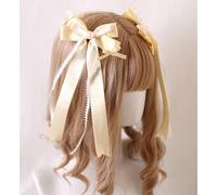 CTCOIJRN Femmes Lolita bandeau cheveux cerceau femme de chambre Anime Cosplay chapeaux ruban nœud papillon mignon bandeau cheveux accessoire de cheveux Bandeaux(2 Bow)