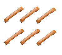 CTCOIJRN Poignées de tiroir, poignées de Traction en Bois, poignées d'armoire 6 pièces Porte d'armoire en hêtre Porte de tiroir d'armoire Tatami Bois Laque poignée de Couleur de bûche(Brown)