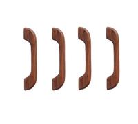 CTCOIJRN Poignées de tiroir, poignées en Bois, Boutons de tiroir 4 pièces poignée en Bois Massif Porte d'armoire Armoire tiroir poignée en Bois poignée en Bois Chinois(Black Walnut,96 mm)