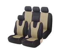 CTCYWLWAYZ Housse siège Auto pour Citroën C2 C3 C4 pour Cactus C5 C4 pour Picasso C6 DS3 DS4 DS5 Ensemble Housses Siège Voiture en Tissu Coussin Protection Siège(5 Places - Beige)