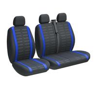 CTCYWLWAYZ Housse siège Auto pour VW pour Caddy IV pour Crafter LT T4 T5 2+1 Van Housses Siège Protector(3-Seater Blue)