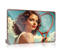 CTDF Panneau de porte de chambre à coucher avec inscription « Jesus Turned By Enemies : A Tennis Champion's Journey » - Panneau d'avertissement amusant pour bar ou maison (20 x 30 cm)