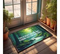 CTDF Tapis de porte de printemps pour entrée extérieure Forêt magique : un conte murmuré des secrets de la nature paillasson extérieur porche décor ado peluche (65 x 90 cm)