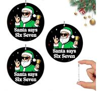 CTDWNT Décoration de Noël amusante 67 Meme Says Six Seven 2025, Père Noël dit six sept Meme 67, cadeaux pour adolescents, enfants, amis, collègues de travail