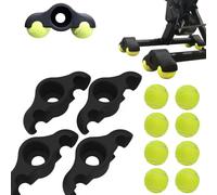 CTDWNT Lot de 4 adaptateurs de pieds à clipser pour vélo d'intérieur avec 8 accessoires de stabilité de tennis, adaptateurs de pieds à bascule, pour entraînement de résistance à la maison, équipement