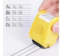 CTDWNT Rouleau de timbre pour entraînement à l'écriture manuscrite, rouleau de tampon pour piste de course, rouleau de tampon auto-encreur pour enseignants, enfants, maternelle