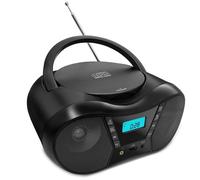 CTDZLED Boombox Lecteur CD portable avec radio FM, haut-parleur Bluetooth, alimentation AC/batterie, prend en charge CD/CD-R/RW/USB/BT/AUX, écran LCD, prise casque, cadeaux pour parents (noir)