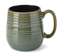 Cteahrow Grande tasse à café en céramique avec poignée de 538,6 g pour la maison et le bureau, tasse à thé unique pour latte, cadeau de pendaison de crémaillère, de mariage, passe au lave-vaisselle et