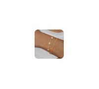 CTEEGN Ensemble de bracelets délicats en or pour femme - Tendance - Ne ternit pas - Empilable - Chaîne en corde de 14 carats - Bracelet empilable tendance - Petit réglable - Simple et fin - Bijoux
