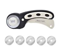 CTForest Noir Coupeur rotatif, Coupe Papier d'Emballage, Avec Cinq Lames de Rechange, Adaptées pour Couper du Papier, du Tissu, du Cuir, etc