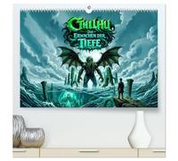 Cthulhu - Das Erwachen der Tiefe (hochwertiger Premium Wandkalender 2027 DIN A2 quer), Kunstdruck in Hochglanz: Eine düstere Reise in die Welt von Cthulhu und Innsmouth.