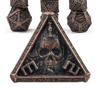Cthulhu DCC Jeu de dés DND en métal pour Donjons et Dragons, Cthulhu DCC - Jeu de rôle magique unique - Accessoires de jeu de rôle cadeaux (cuivre rouge)