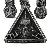 Cthulhu DCC Jeu de dés DND pour Donjons et Dragons, Cthulhu DCC Unique Magic RPG Accessoires de jeu de rôle en métal unique Cadeaux D&D avec boîte D20 D12 D10 D6 D4 D%