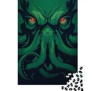 Cthulhu is Watching You Puzzle Adulte De 1000 Pièces, 52x38cm/1000pcs; À Savourer Seul Ou en Bonne Compagnie; Pièces Blanches Peu Poussiéreuses