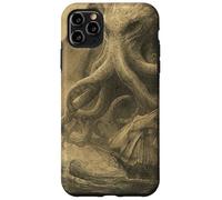 Cthulhu Kraken Journal Japonais Vintage Motif Monstre Marin Coque pour iPhone 11 Pro Max
