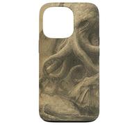 Cthulhu Kraken Journal Japonais Vintage Motif Monstre Marin Coque pour iPhone 13 Pro