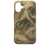 Cthulhu Kraken Journal Japonais Vintage Motif Monstre Marin Coque pour iPhone 16 Plus