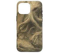 Cthulhu Kraken Journal Japonais Vintage Motif Monstre Marin Coque pour iPhone 16 Pro Max