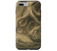 Cthulhu Kraken Journal Japonais Vintage Motif Monstre Marin Coque pour iPhone 7 Plus/8 Plus