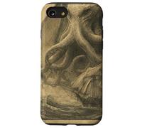 Cthulhu Kraken Journal Japonais Vintage Motif Monstre Marin Coque pour iPhone SE (2020) / 7/8