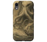 Cthulhu Kraken Journal Japonais Vintage Motif Monstre Marin Coque pour iPhone XR