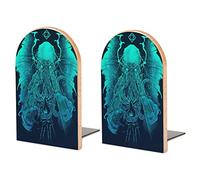 Cthulhu Livre en Bois se termine par des Supports de Livre Robustes antidérapants pour Livres Lourds