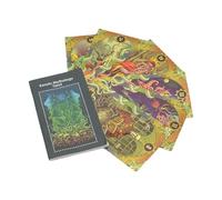 Cthulhu Mythos Tarot - Deck Oracle Lovecraftien, Cartes De Divination Occulte | Jeu De Société Ésotérique En Feuille D'or En Plastique Imperméable, Collecteur De Luxe En Relief En Or Rose Pour La