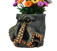 Cthulhu Pot de fleurs d'intérieur en résine avec figurine de pieuvre, support de unique pour balcon, terrasse, aménagement paysager intérieur et accessoires de jardinage