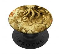 Cthulhu Sea Battle Vintage Bataille de Guerre Japonais Monstre Marin PopSockets PopGrip Adhésif
