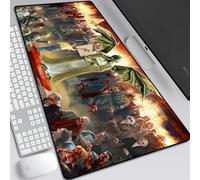 Cthulhu Tapis de souris de jeu, grand tapis de souris avec base en caoutchouc antidérapant, sous-main de bureau avec bords cousus (1)