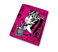 CTI 041217 Plaid Polaire Monster High Frame Pink 110 x 140 cm