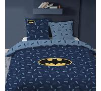 Parure de lit imprimée 100% coton, batman iconic bleu nuit 220X240 63X63