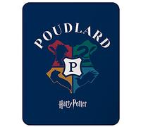 CTI Harry Potter Blason Plaid Polaire 110x140 cm | 100% Polyester | Oeko-TEX | Imprimé Enfant ado | Bleu Marine