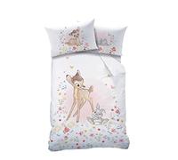 CTI Parure de lit réversible pour bébé Disney Bambi 100 x 135 cm 100 % coton