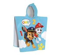 CTI PAT PATROUILLE SUNSHINE Cape de bain Enfant à Capuche 60x120 cm | Velours 100% Coton | OEKO-TEX | Imprimé Garçon | Bleu
