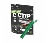 CTIP Lot de 25-200 filtres à charbon actif Ø 6-7 mm conique en aluminium + tube joint et autocollants (50)