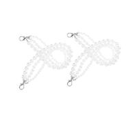 CTIRCHIU 1 Paire, Chaînes de Chaussures en Perles Blanches pour Baskets | Alliage de Zinc et Perles, Accessoire Réutilisable, pour Photos, Soirées et Modèles Montants
