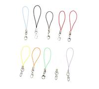 CTIRCHIU 100pièces Lanières De Téléphone Dragonnes De Poignet Pour Clés Portefeuille Et Accessoires Cordon Avec Mousqueton Métallique Mixte