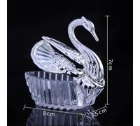 CTIRCHIU 12 Boîtes à Bonbons Mariage en Plastique Forme Cygne Argenté Contenant à Dragées de Mariage Style Européen ou Usage Domestique
