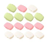 CTIRCHIU 15 Pièces Boîte à Pilules Portable Compartiments Distributeur Étanche pour Organiseur Compact pour Sacoche à Main Rangement Voyage de Poisson et Compléments