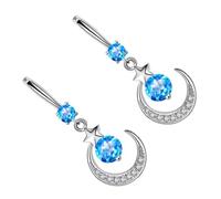 CTIRCHIU 1Paire Boucles Oreilles Étoilées Pendantes Forme de Lune Élégantes et Durables Parfaites pour Sublimer Tenues et Offrir