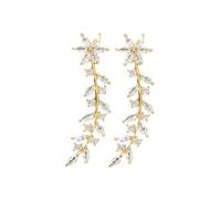 CTIRCHIU 1Paire Boucles Oreilles Grimpantes Design Floral Élégantes et Légères pour Parfaites pour Compléter Toutes Tenues