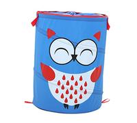 CTIRCHIU 1pièce Panier De Rangement Pliable Oxford Panier à Linge Cartoon Owl Pour Jouets Vêtements Salle De Bain Et Chambre Garçon Fille Couleur Bleu Foncé